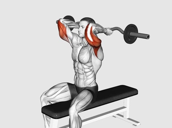 francuskie wyciskanie sztangi lamanej